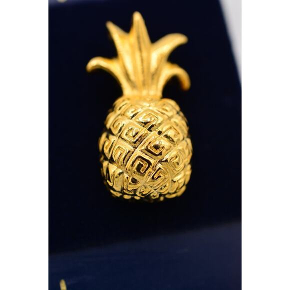 Givenchy Vintage Logo Pin Lapels Tac Set 4G Logo Fruit Grapes Apple Signed BinAJ - Picture 4 of 12